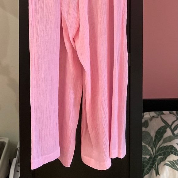 Free People Onsie Jumper, Crepe Fabric, Pink, Short Sleeve - Picture 3 of 4